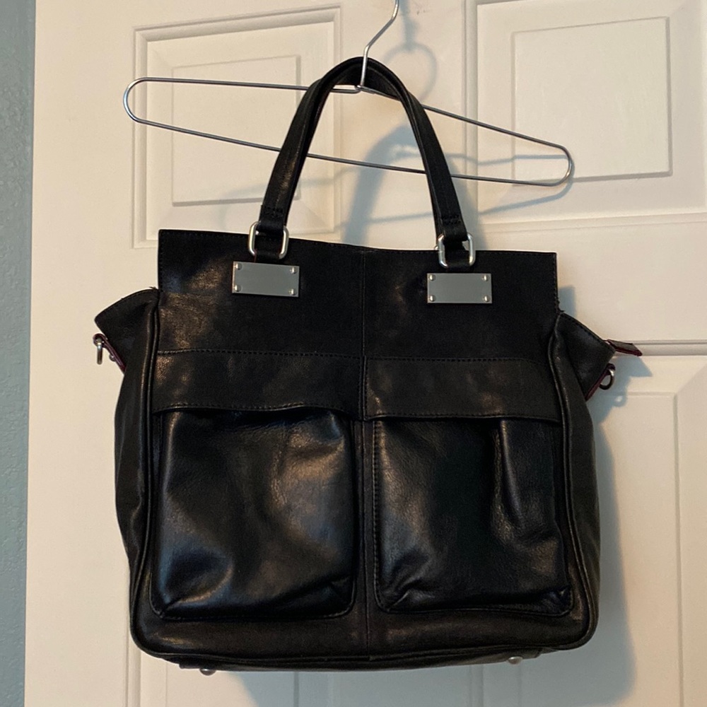 Levity Black Leather Bag